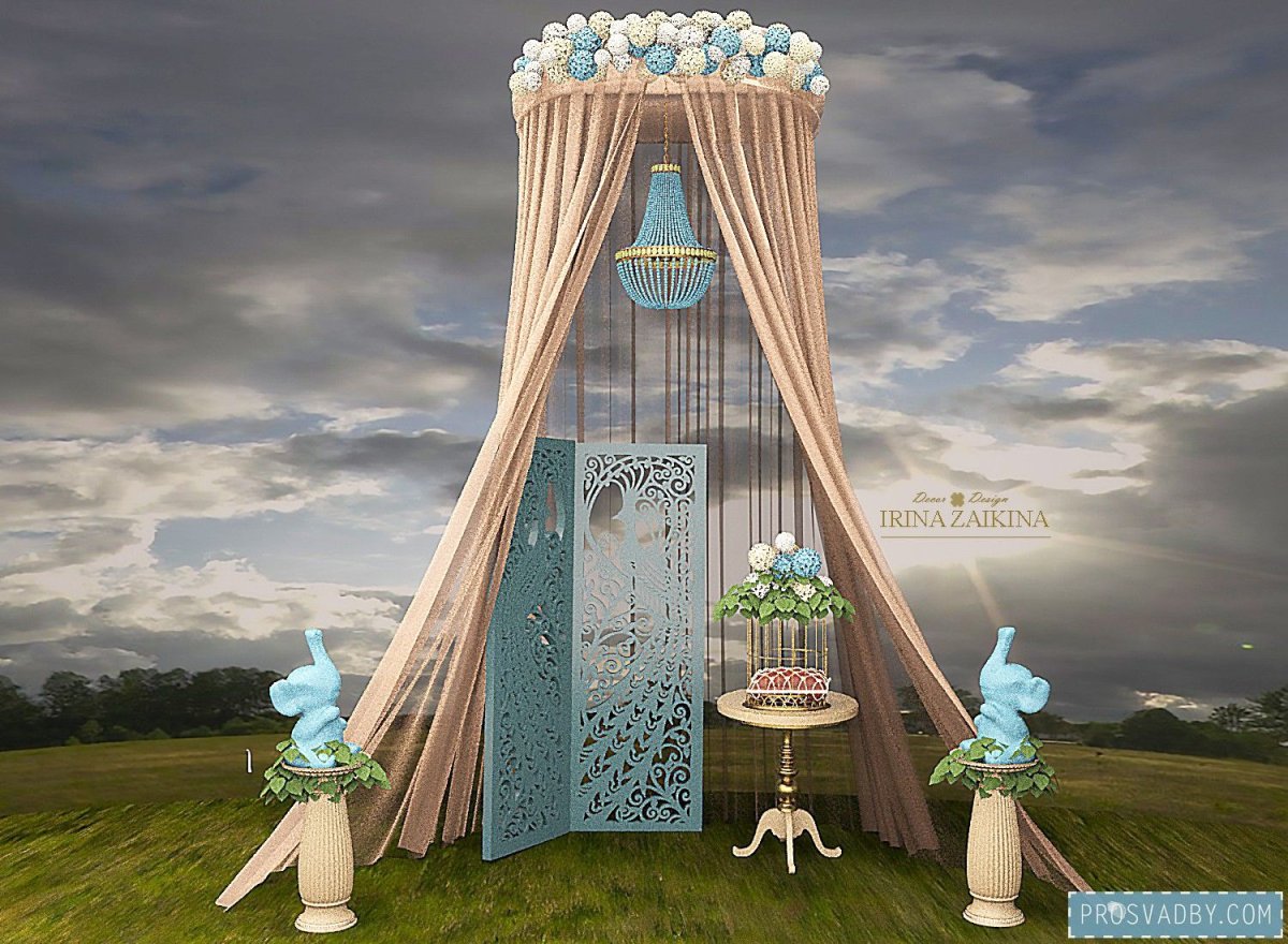 Фотозона в индийском стиле