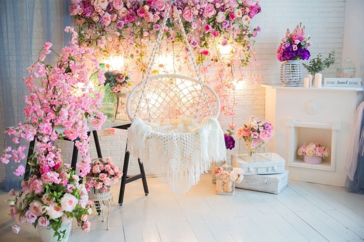 Фотозона в стиле рустик