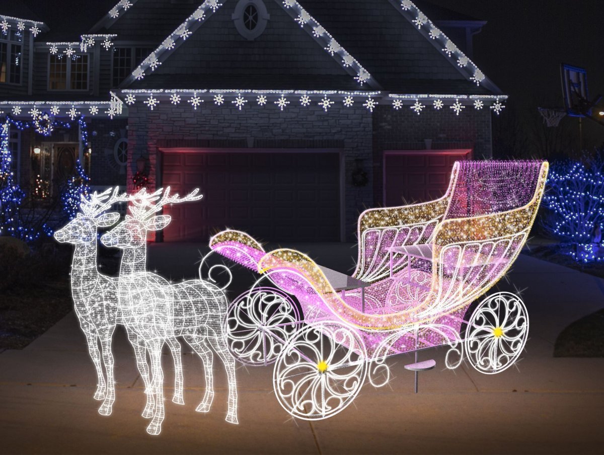 Карета новогодний декор