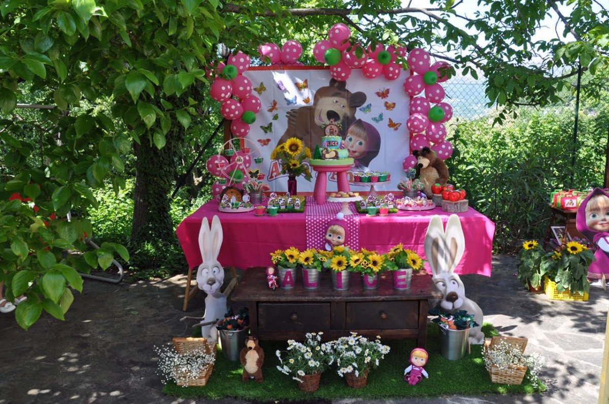 День рождения в стиле Маша и медведь