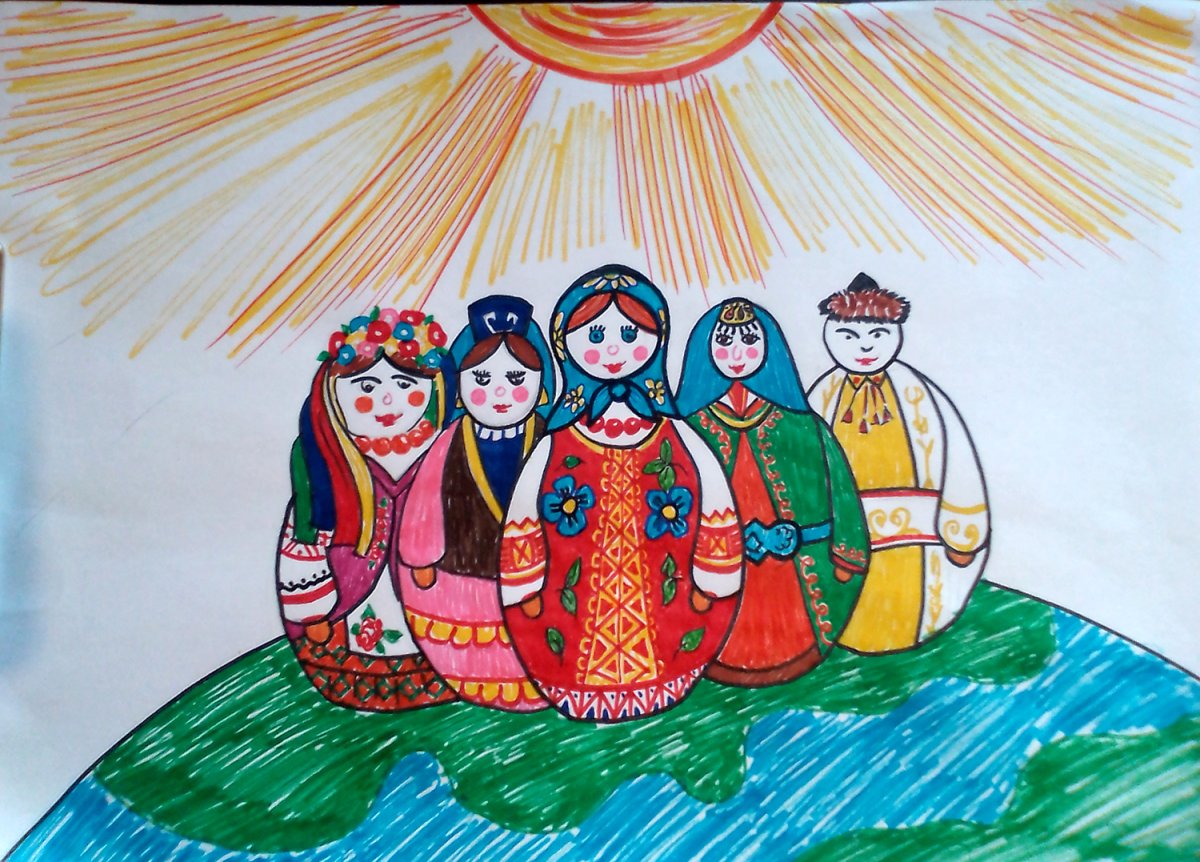 Рисунок на день единства народов