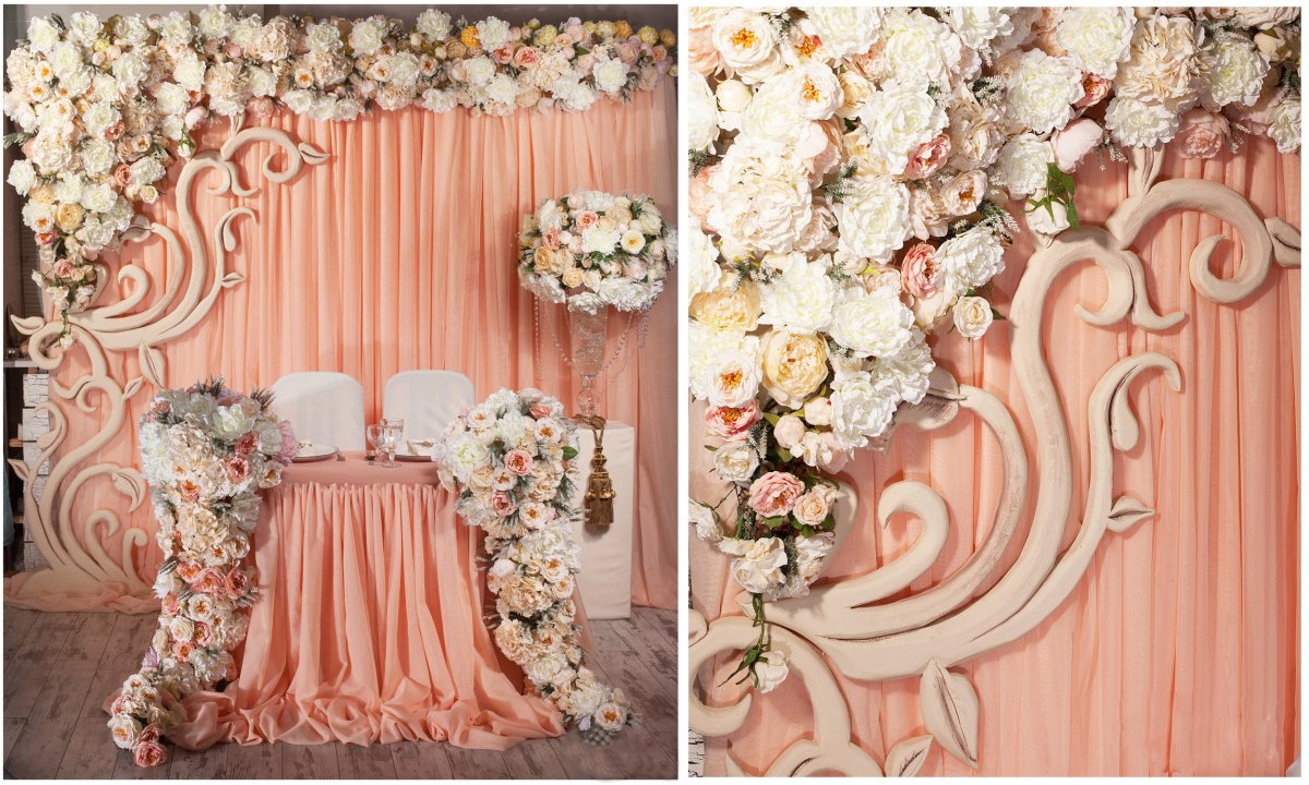 Украшение Президиума на свадьбу