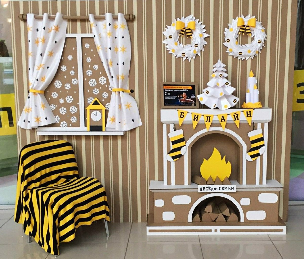 Бумажный декор на стену