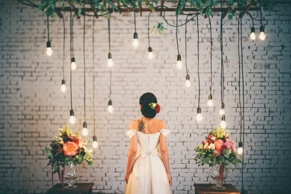 Фотозона с лампочками