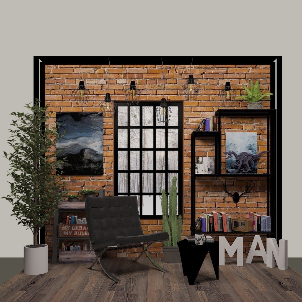 Фотозоны с кирпичной стеной