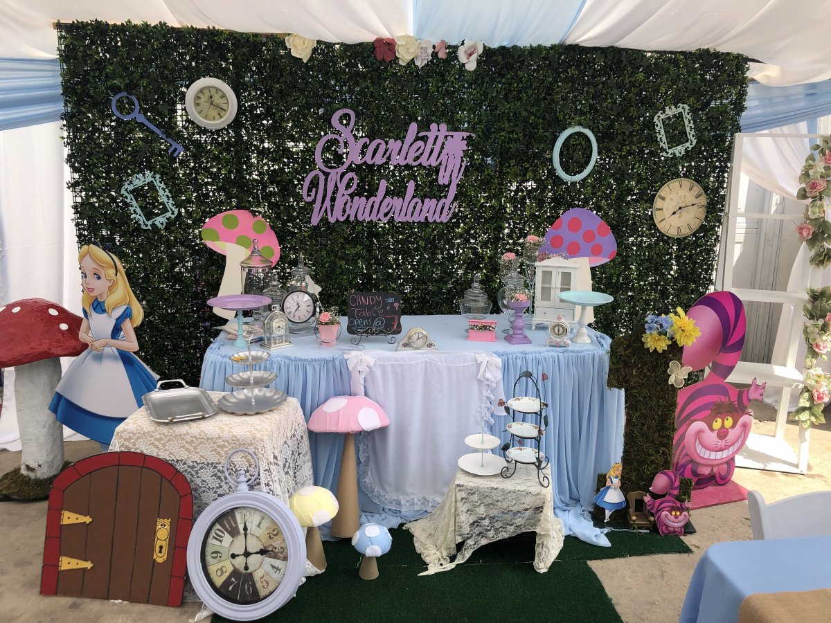 Алиса в стране чудес фотозона на день рождения