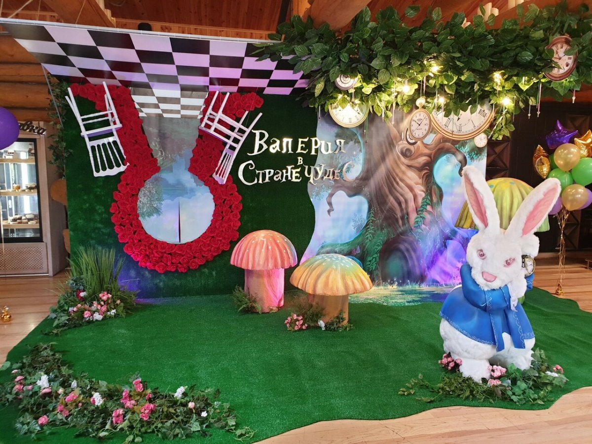 Алиса в стране чудес декорации