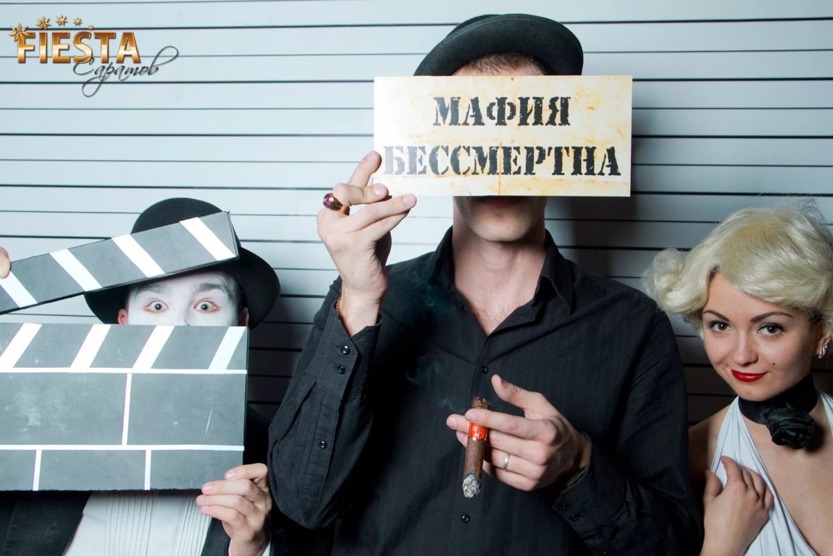 Фотозоны для гангстерской вечеринки