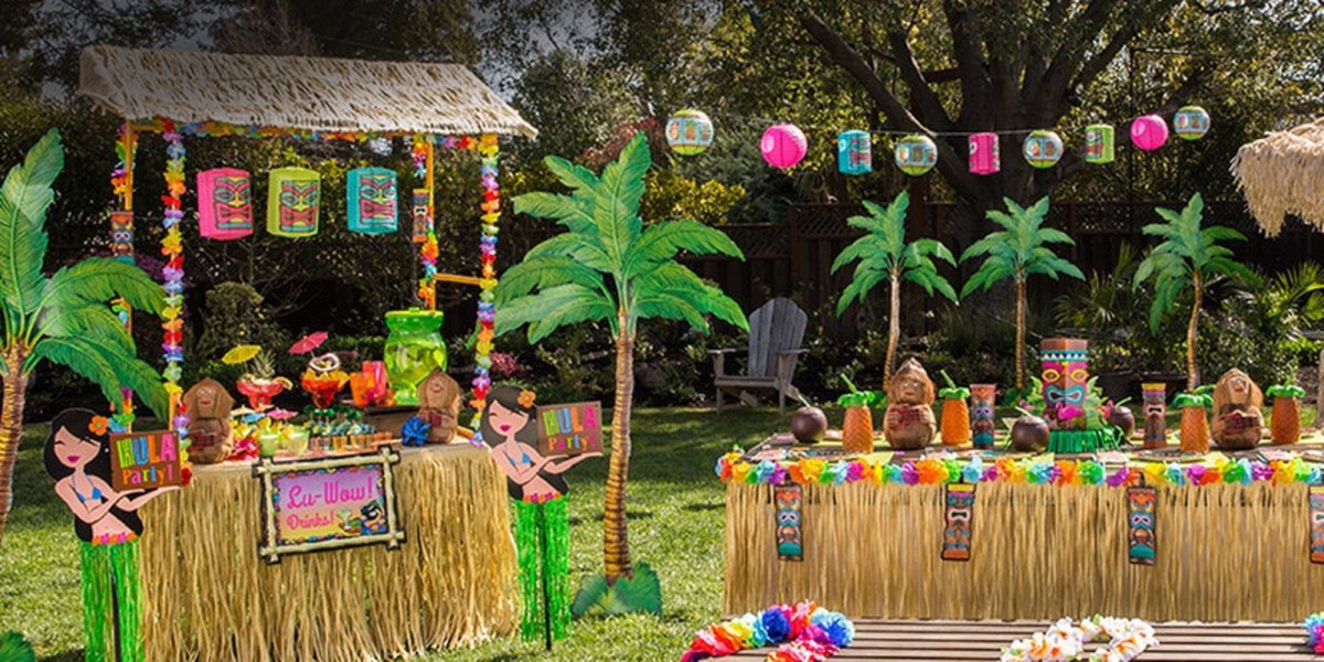 Фотозона Гавайская вечеринка АЛОХА