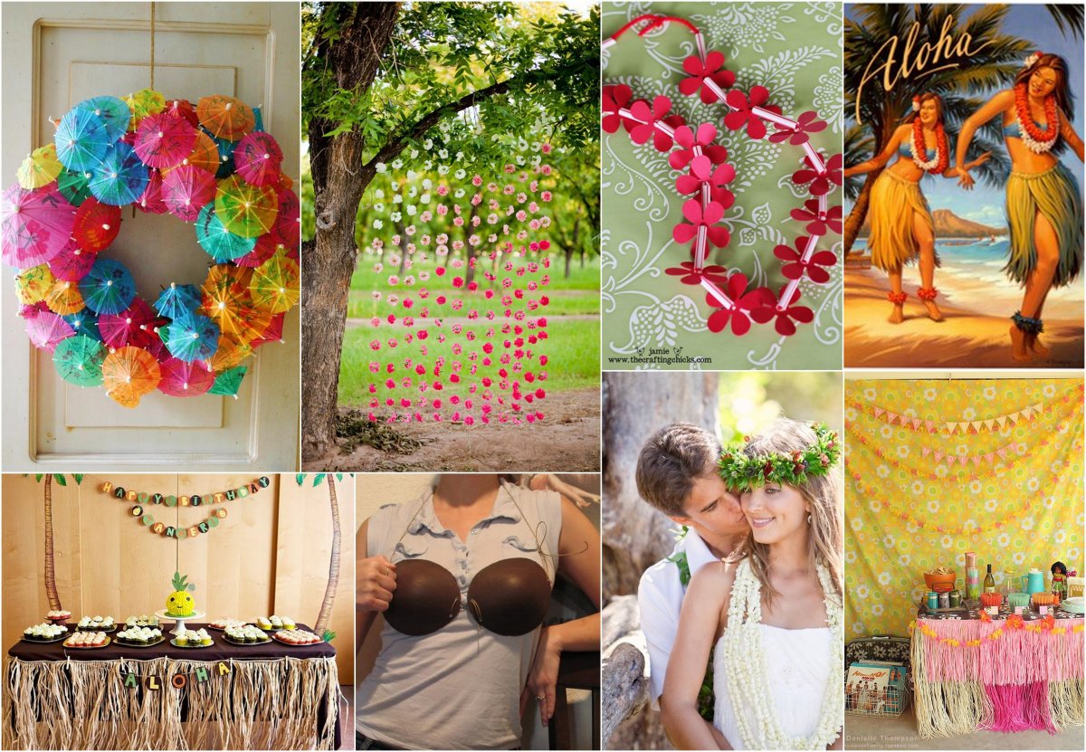 Фотозона Гавайская вечеринка АЛОХА