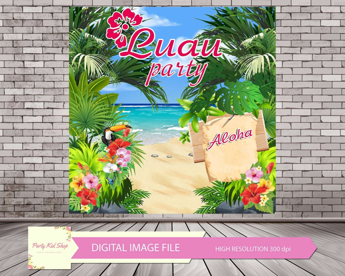 Украшение зала на гавайскую вечеринку