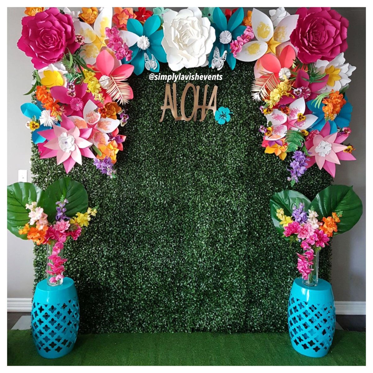 Гавайская вечеринка фотозона