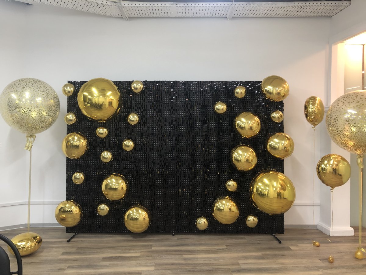 Золотые пайетки фотозона