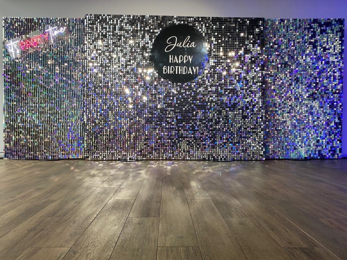 Цифры с лампочками фотозоны с пайетками