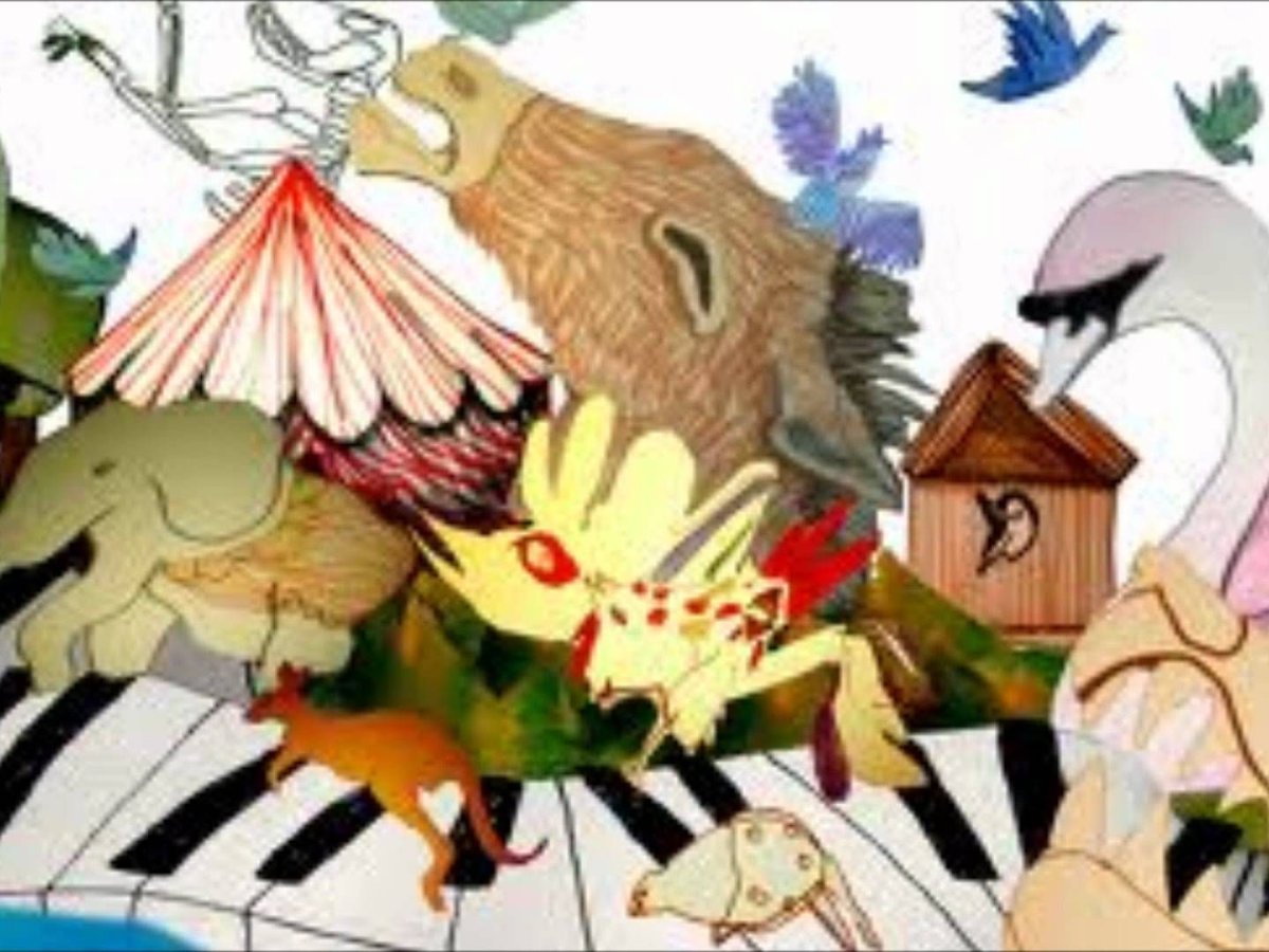 Рисунок в тетради карнавал животных