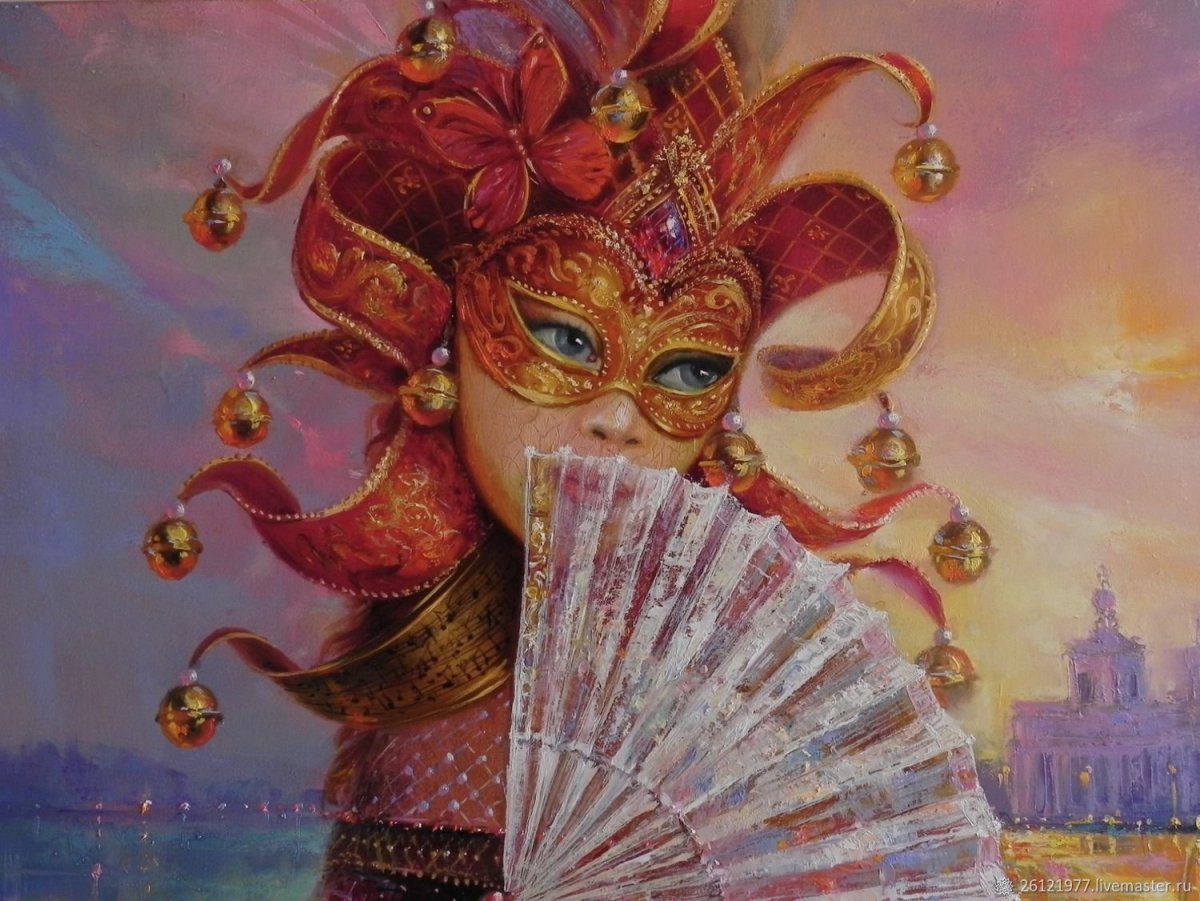 Маска венецианская «Муза короля»