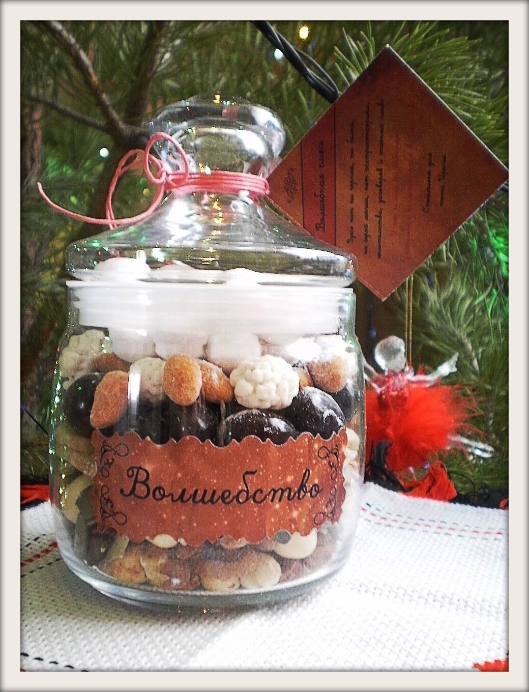 Новогодняя баночка с конфетами