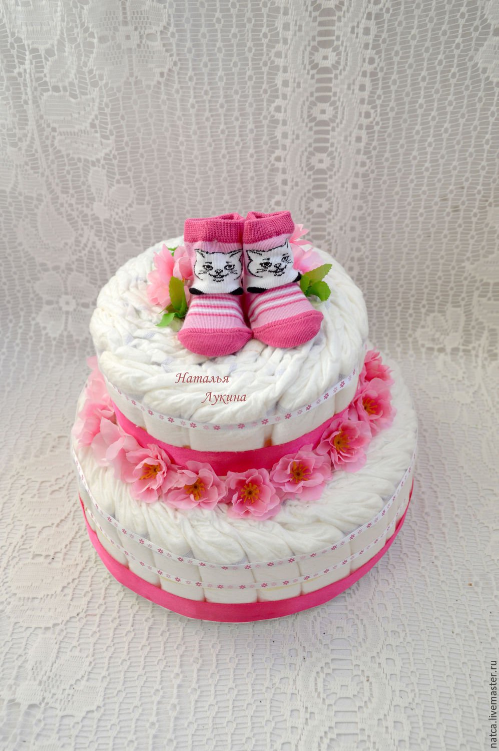 Торт из памперсов один ярус