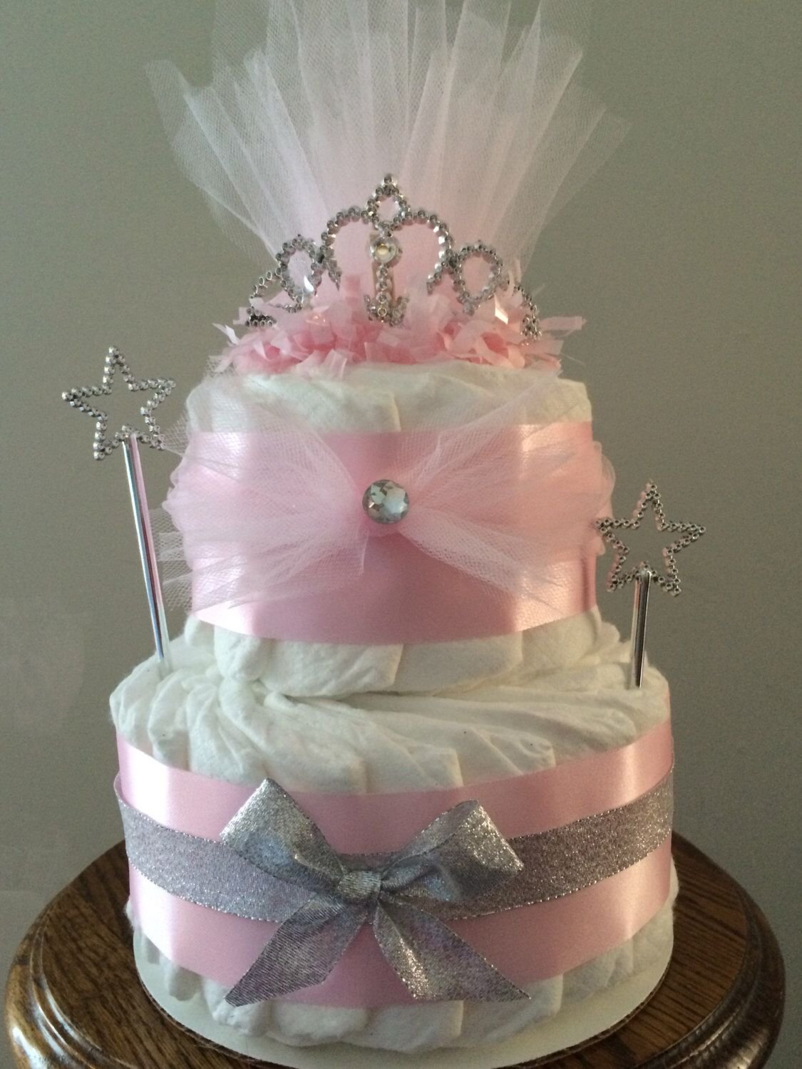 Торт из памперсов для девочки принцесса