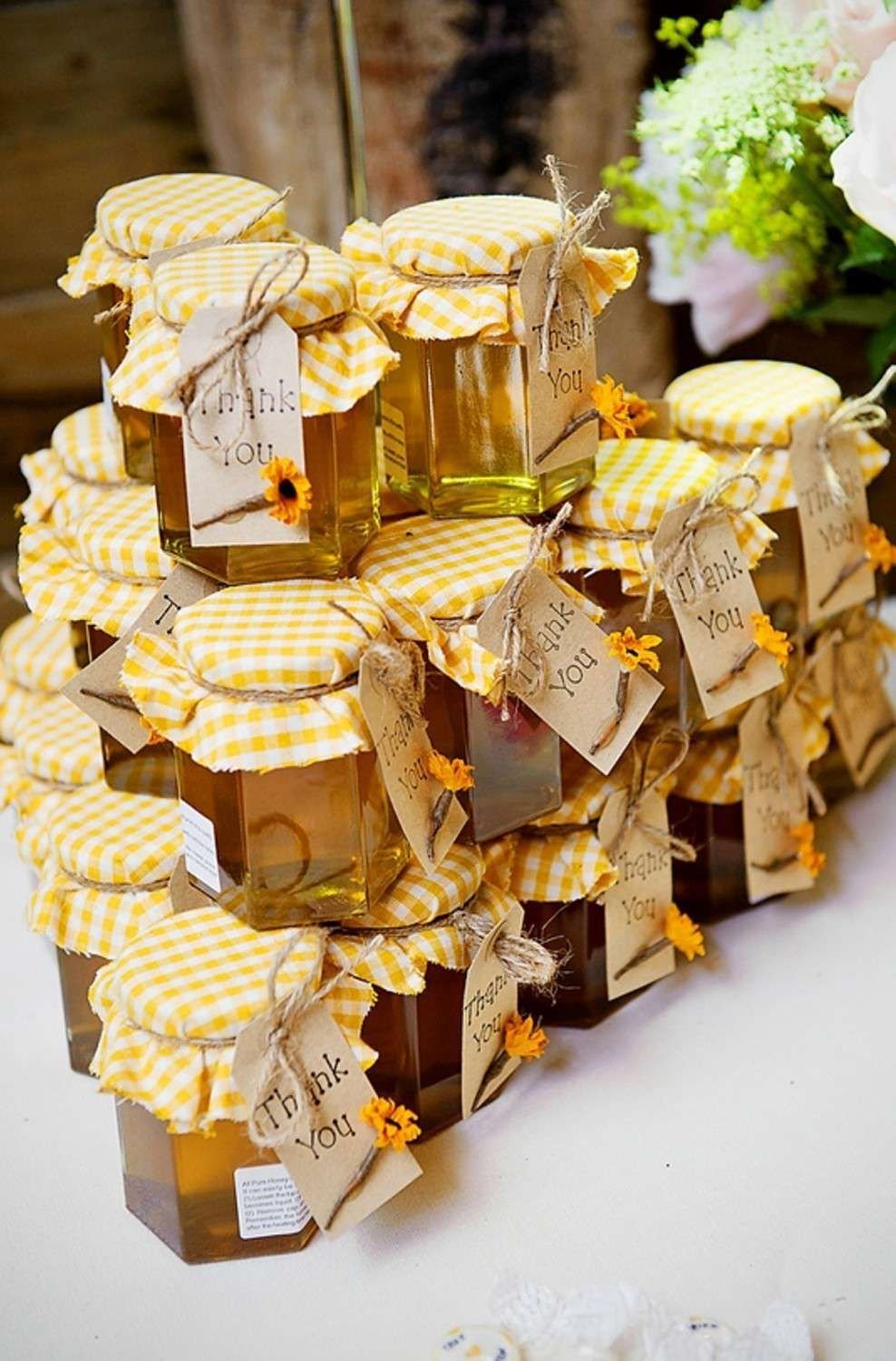 Подарок баночки с медом на свадьбу