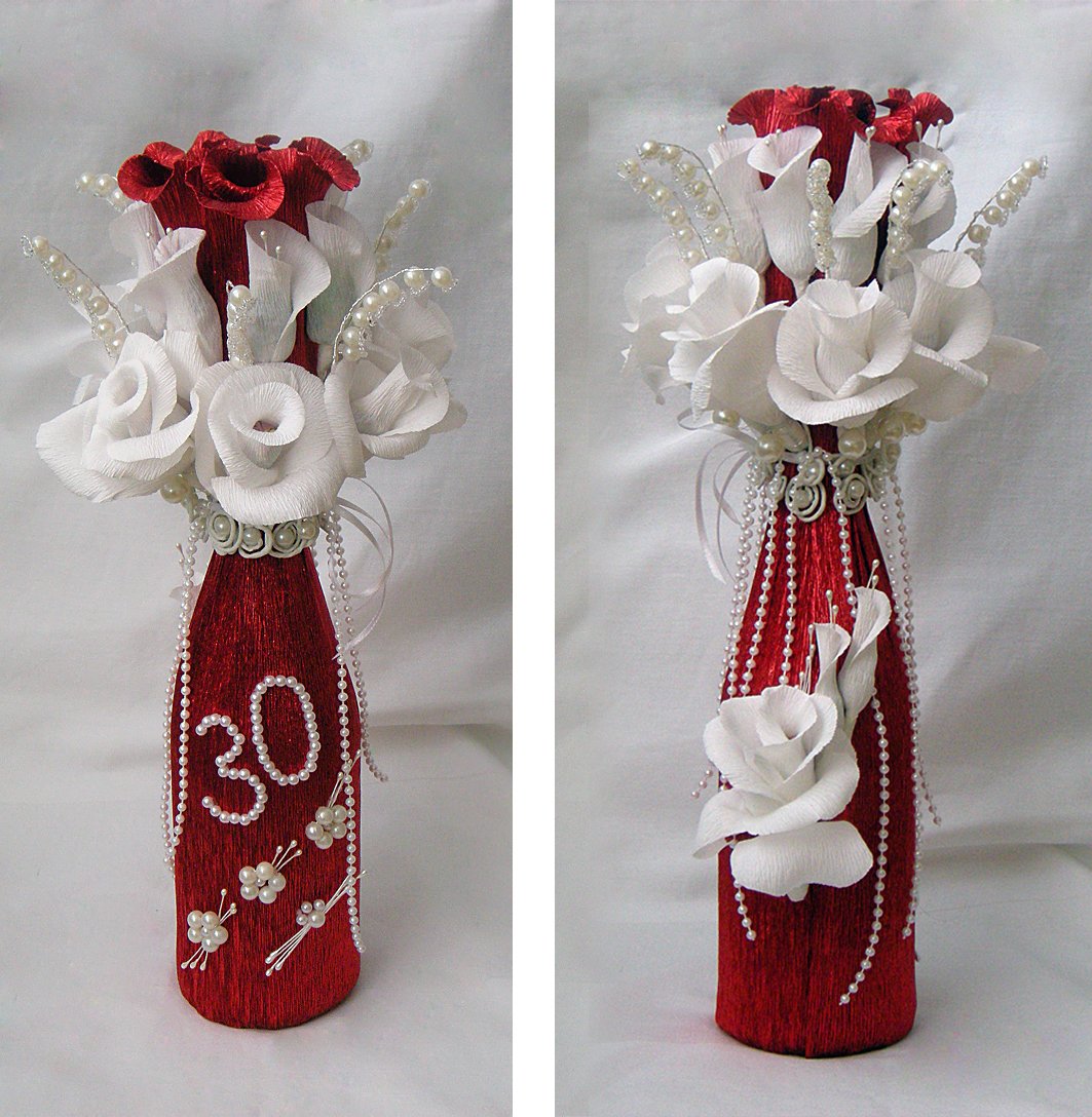 Украсить бутылку своими руками