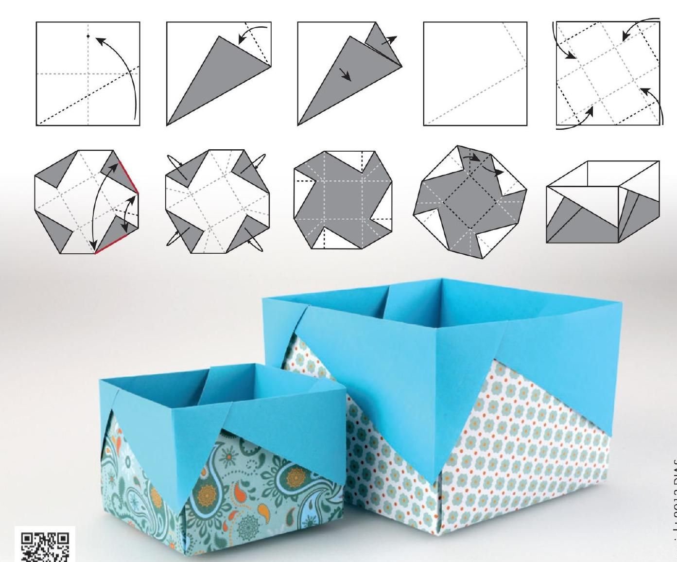 Коробочка - оригами для карандашей и фломастеров своими руками