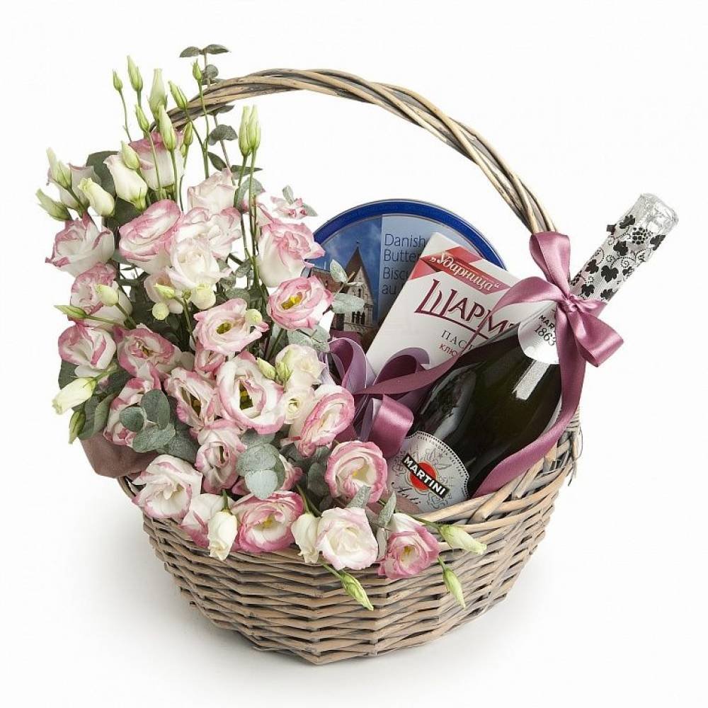 Корзина с конфетами в подарок своими руками