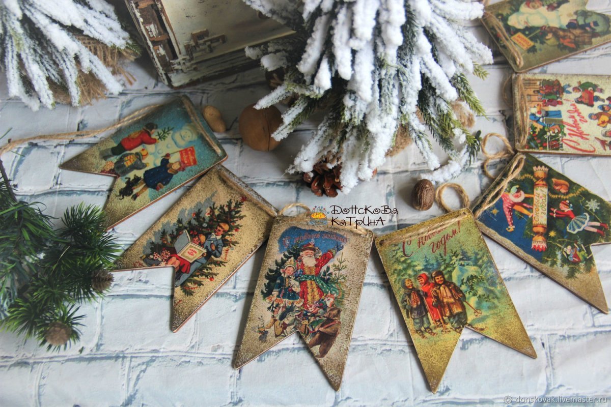 Елочные игрушки в стиле СССР