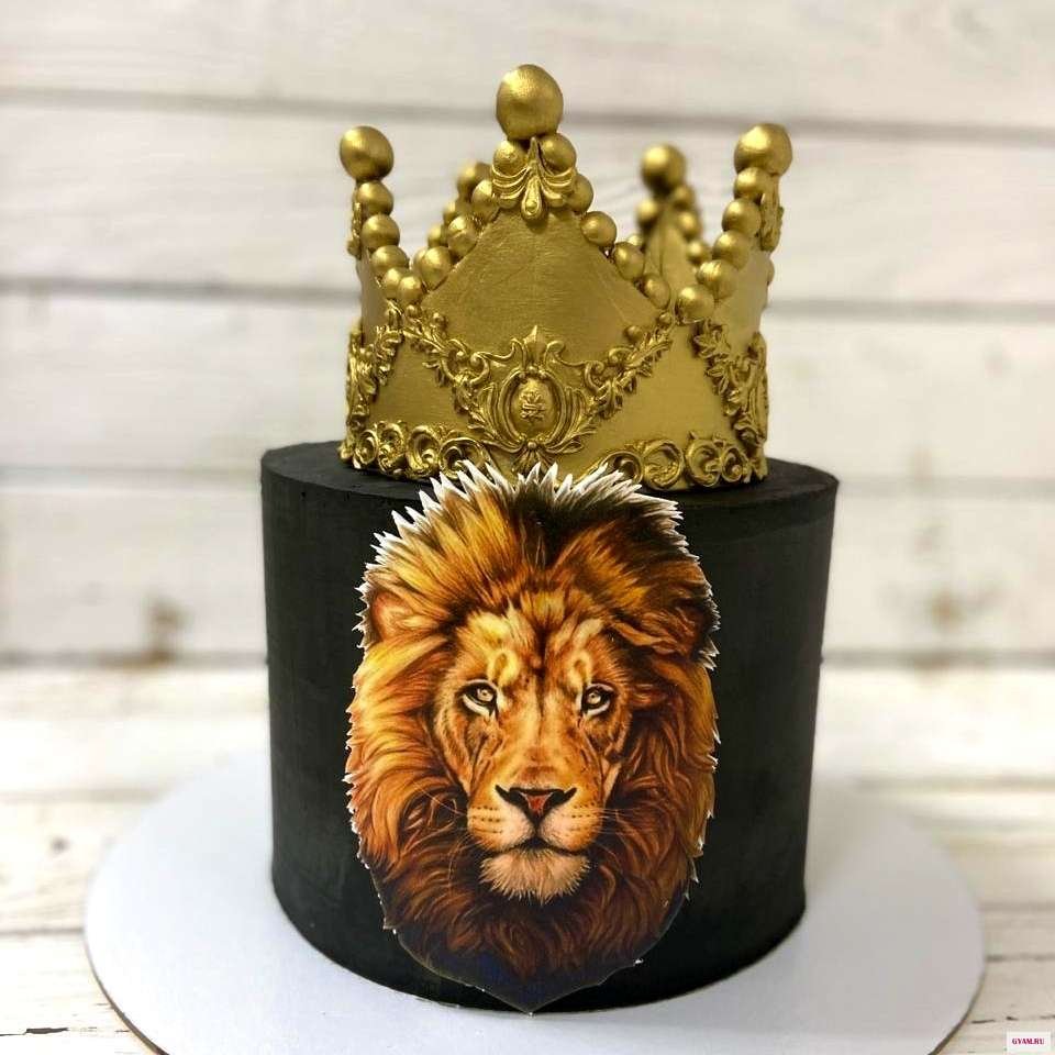 Торт со львом для мужчин
