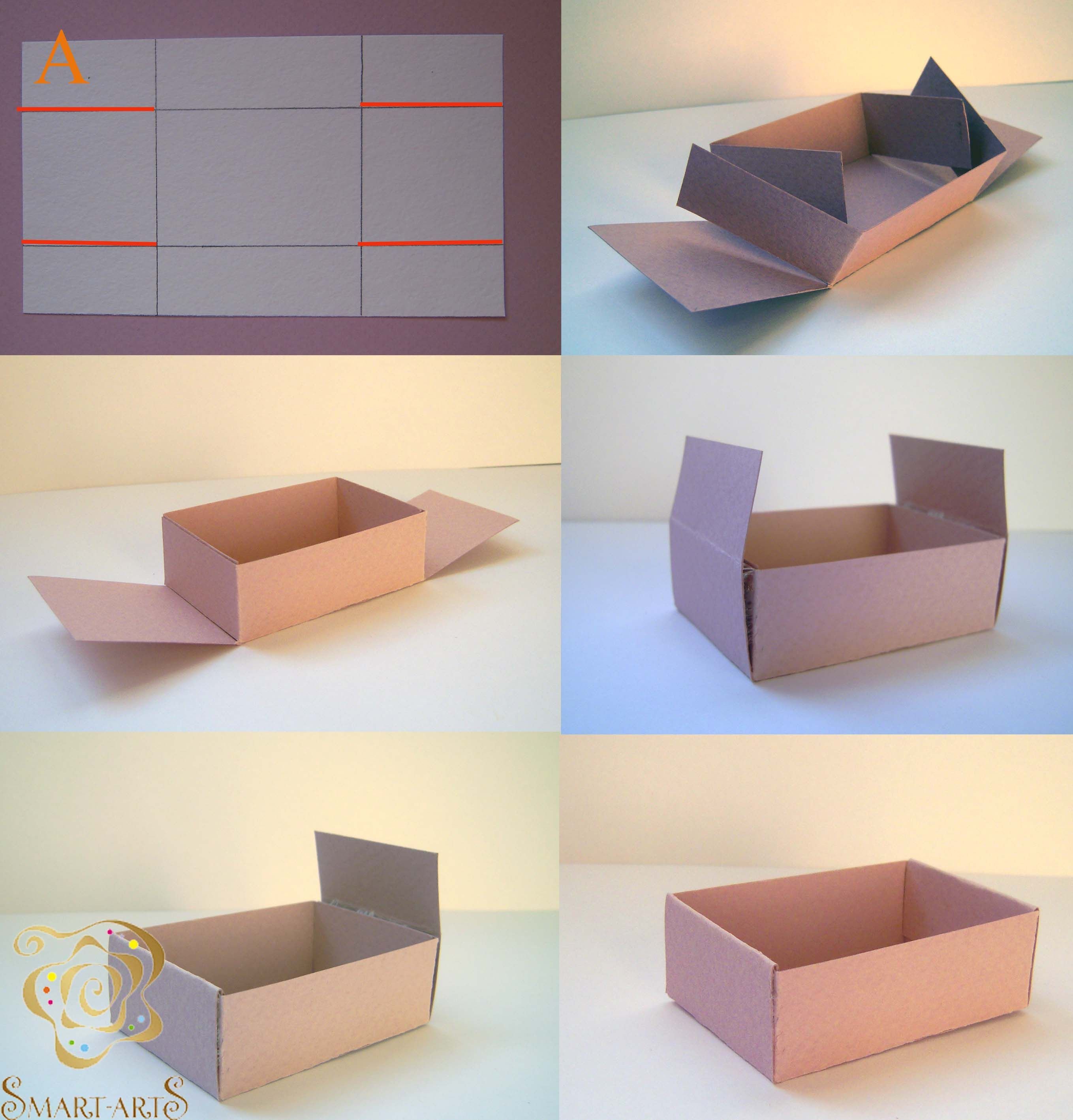 Коробка из бумаги легко