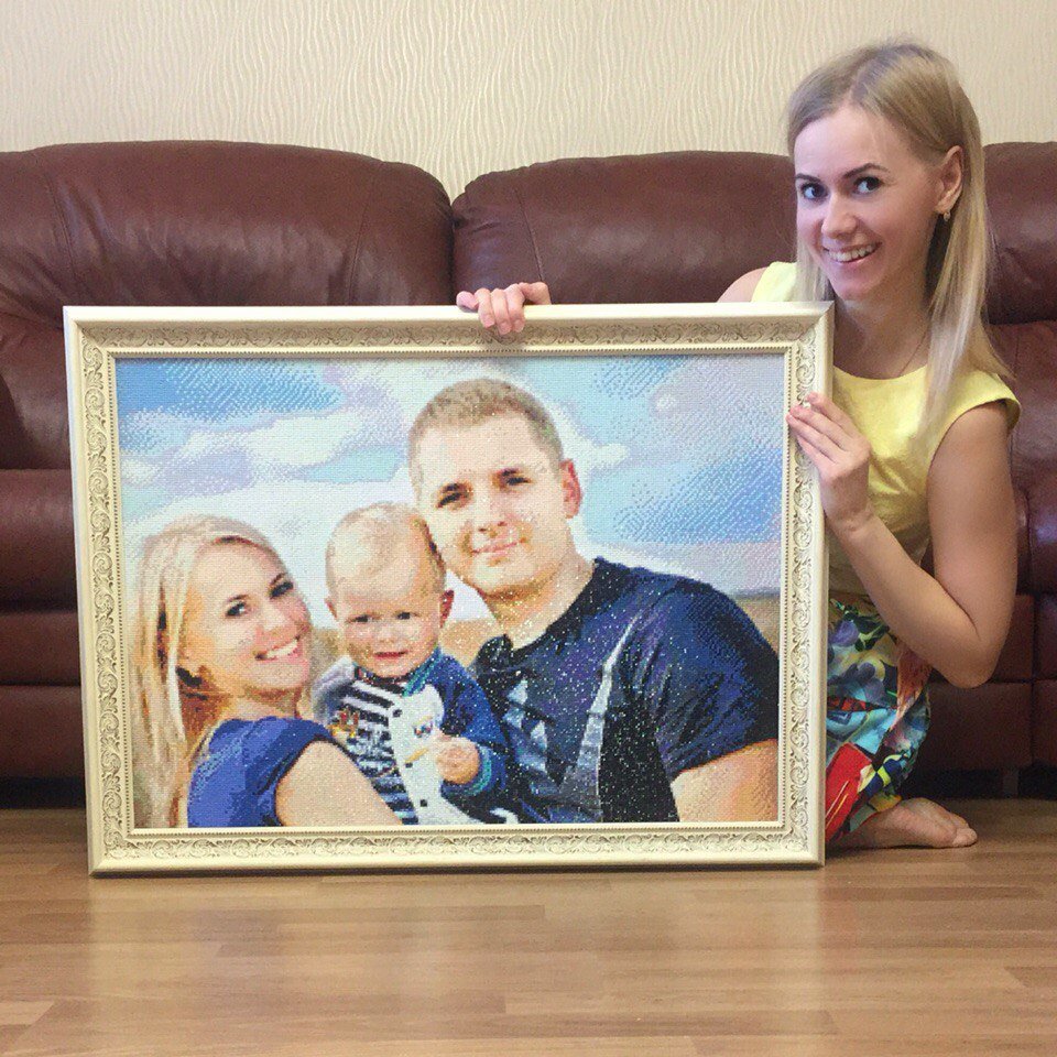 Портрет из алмазной мозаики