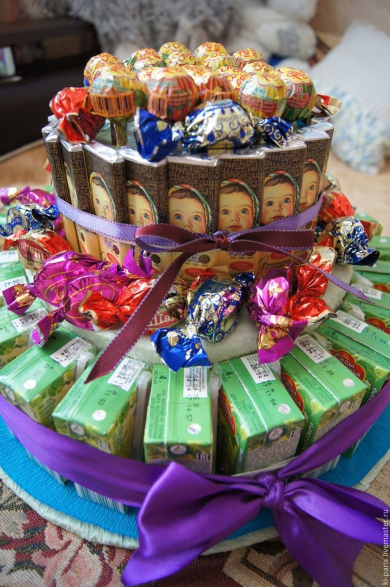 Подарок из сладостей