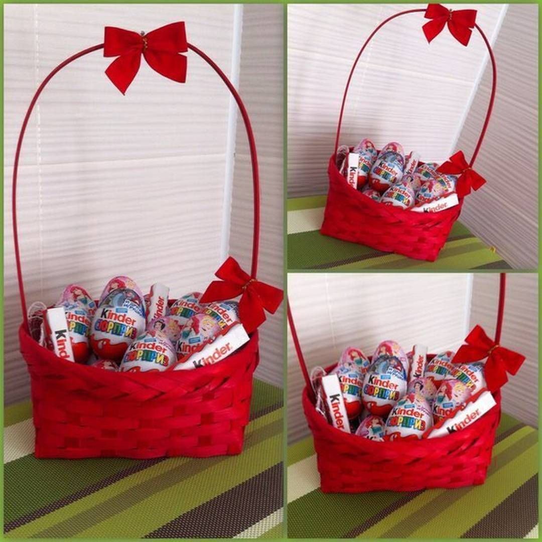 Корзина с подарками для девочки