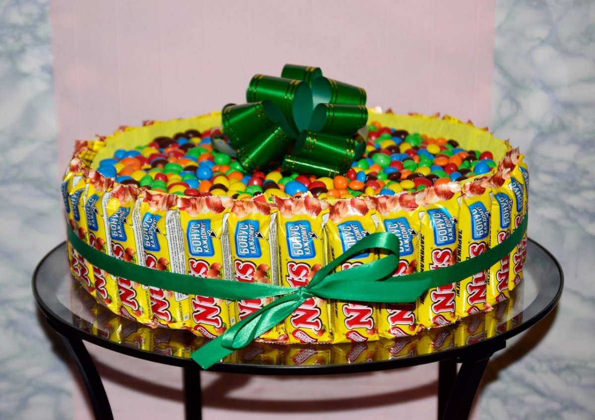 Торт из конфет