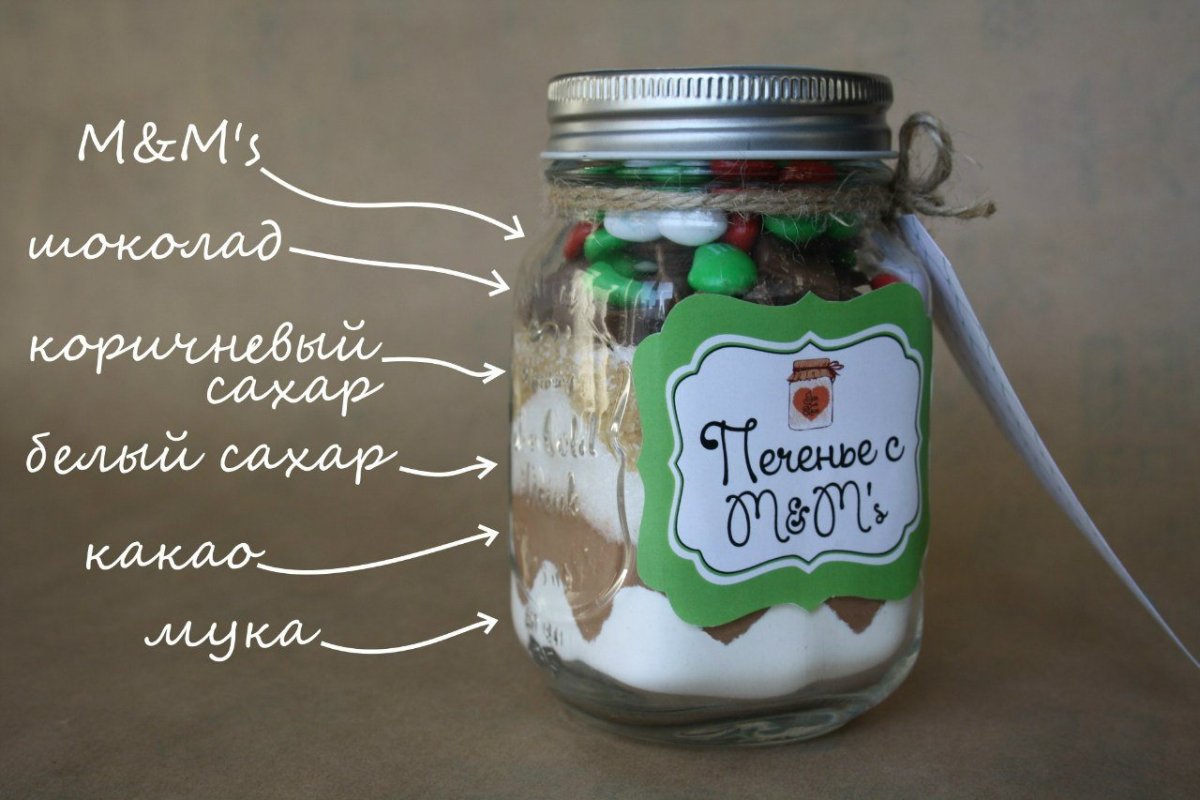Смесь для выпечки в банке на подарок