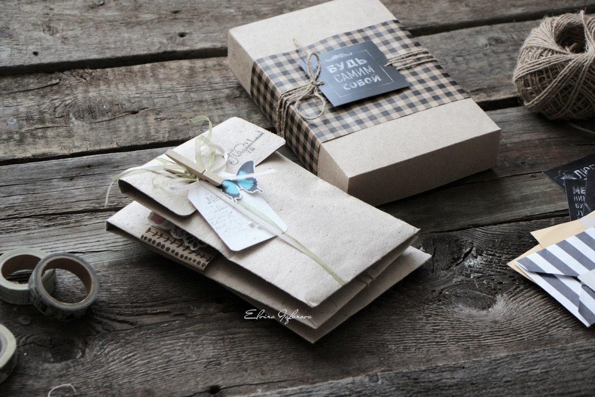 Упаковка подарков для мужчин в сером