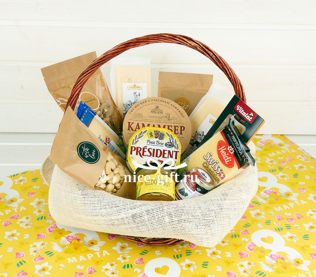 Сырная корзина в подарок своими руками