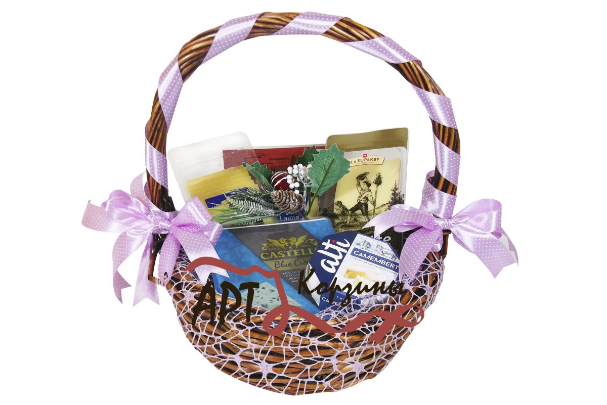 Подарочная корзина с продуктами