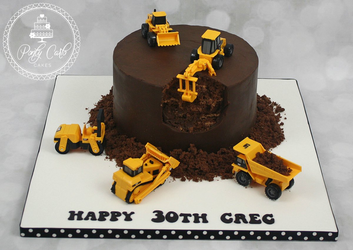 Торт с экскаватором JCB