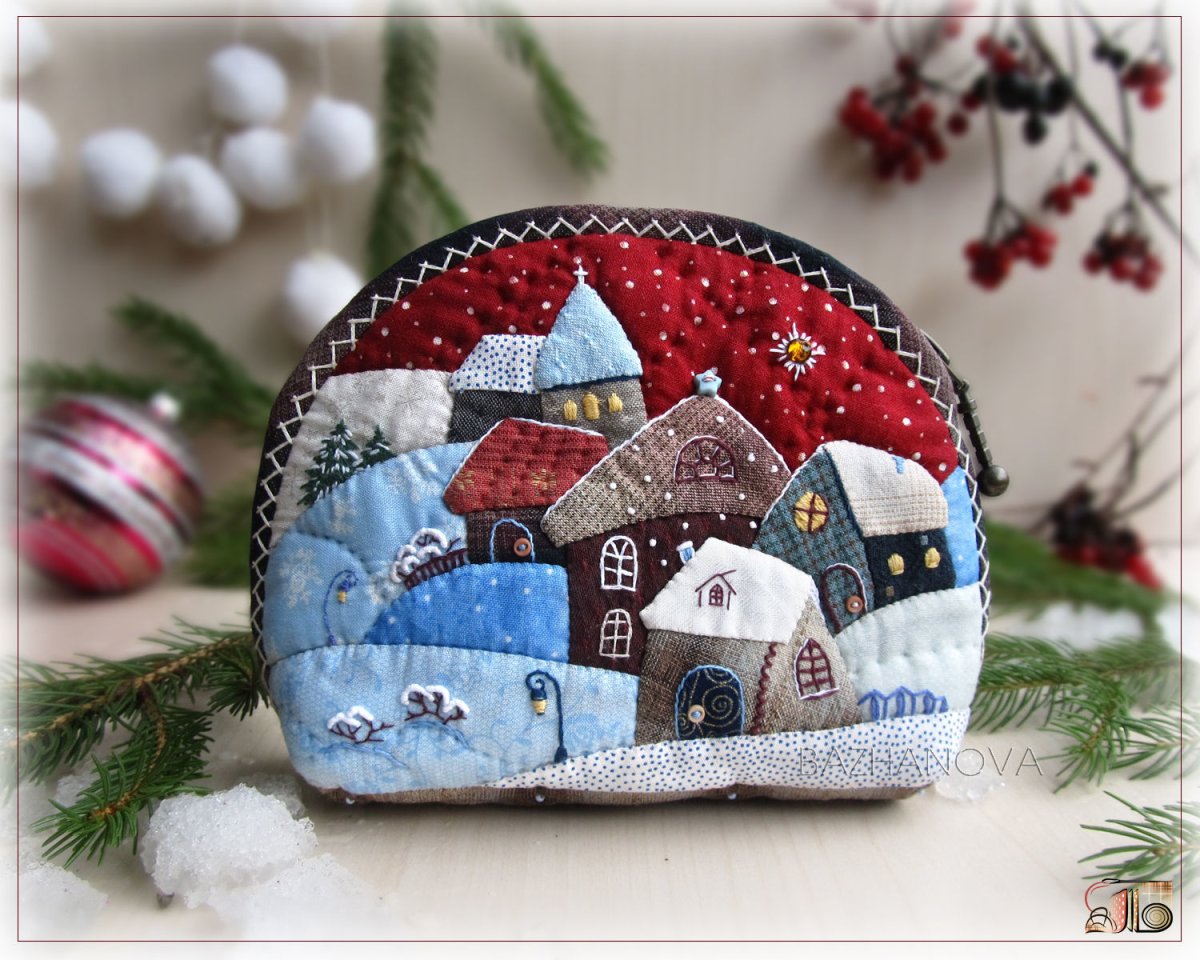 Пряничный домик в стиле пэчворк