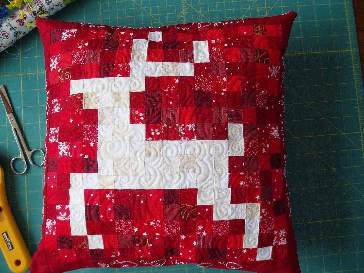 Новогодний лоскутный плед