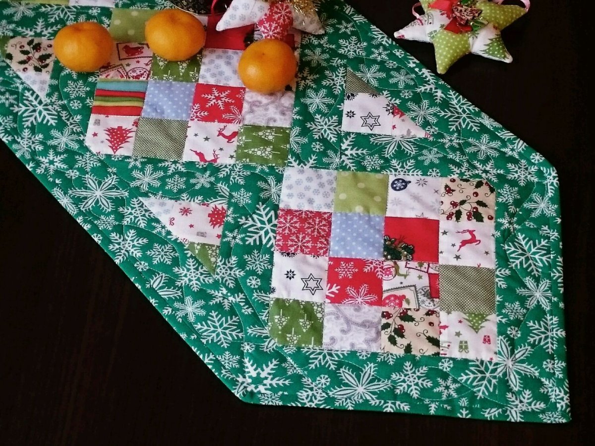 Коврик из Лоскутов мебельной ткани