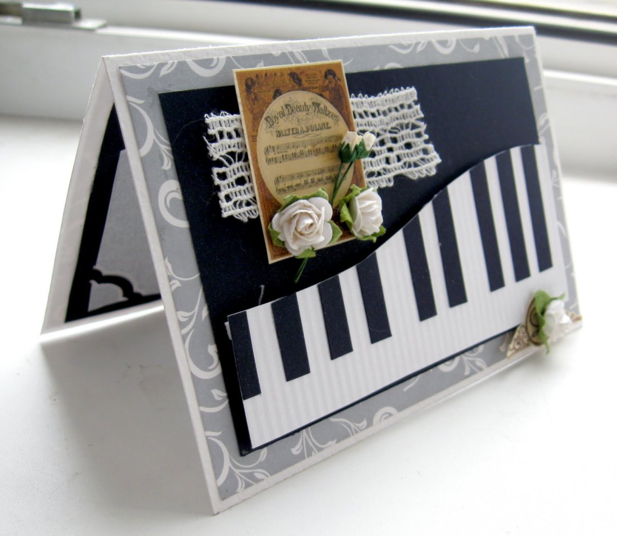 Открытка музыканту Скрапбукинг