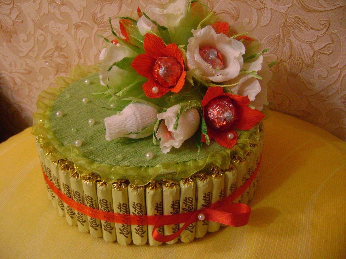 Торт из конфет своими руками