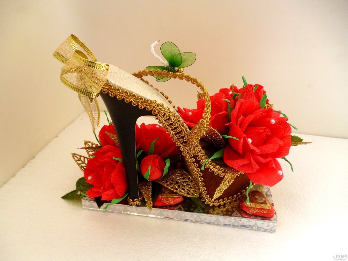 Туфли женские из конфет