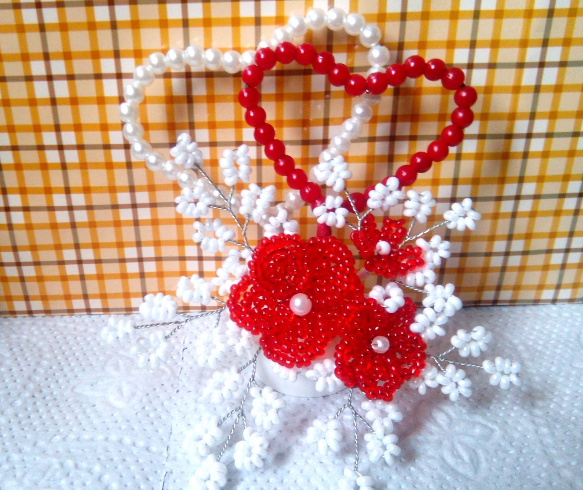 Сердечко из бисера