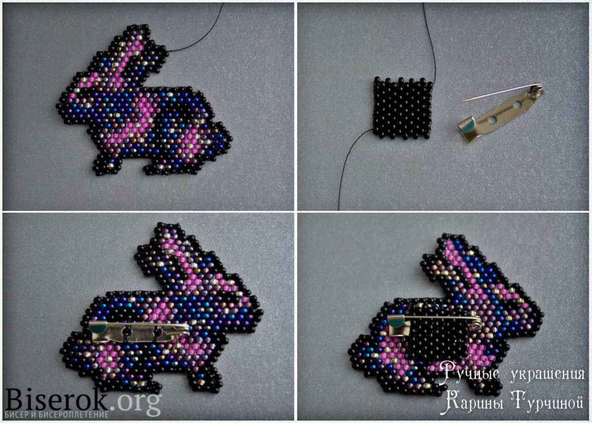 Плетение бисером кирпичиком