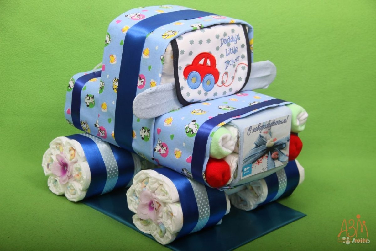 Машина из памперсов