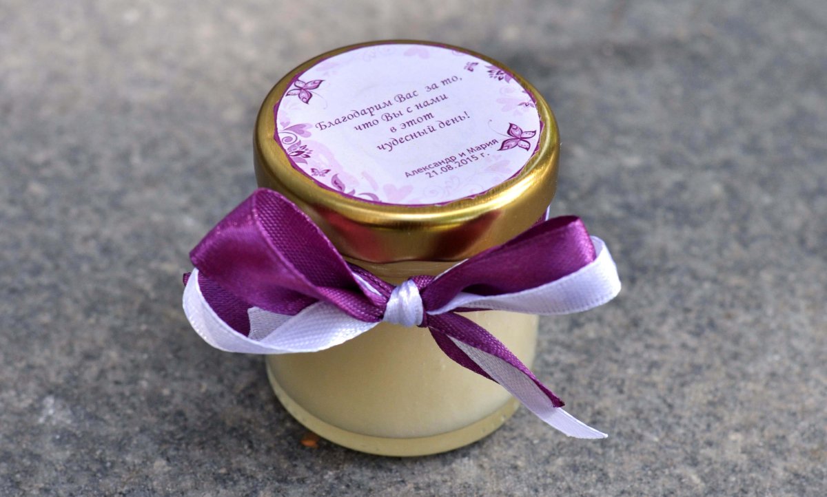 Мед в подарок на свадьбу гостям