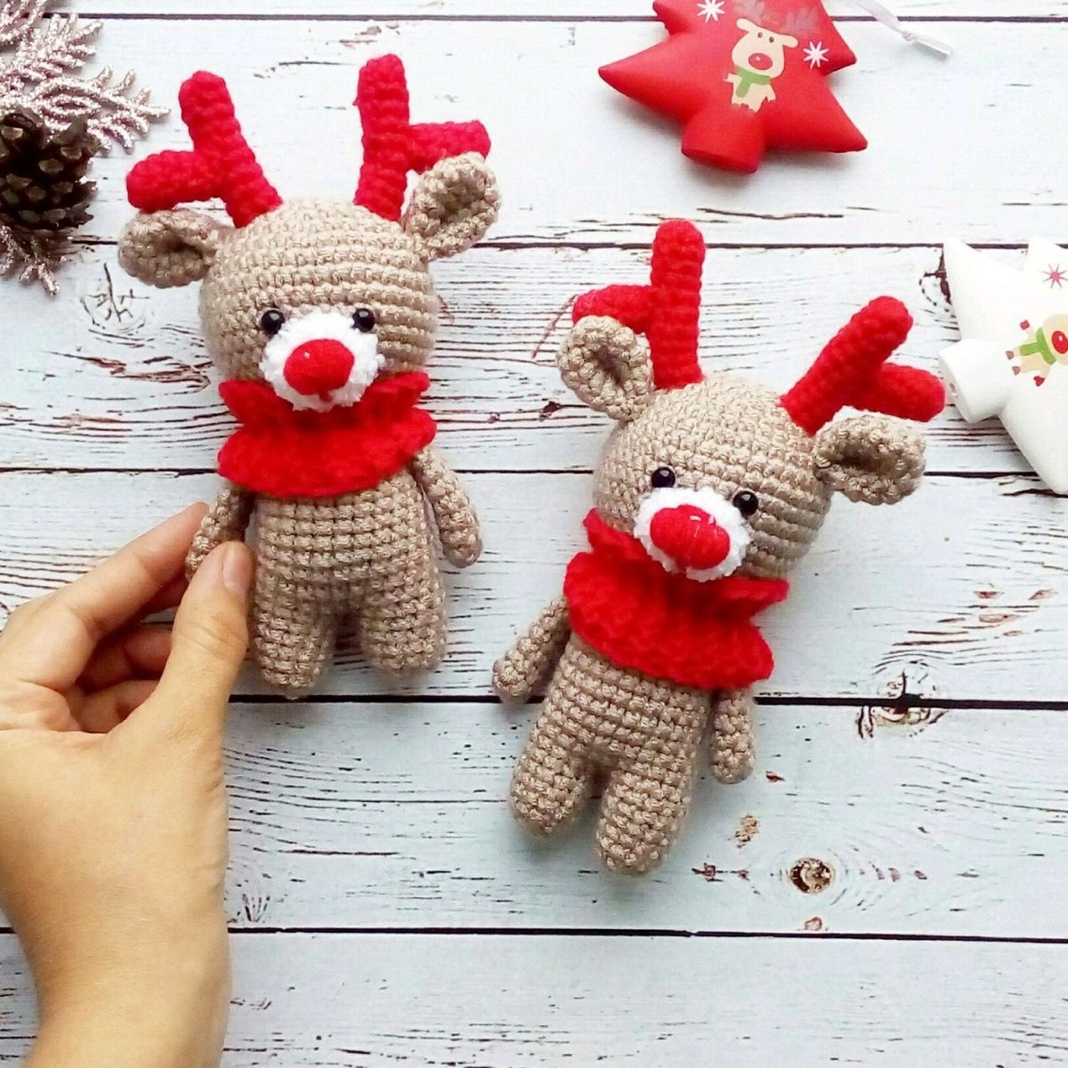 Вязаные елочные игрушки